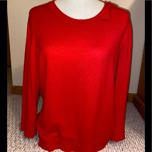 Kate Spade red cotton blend sweater XL